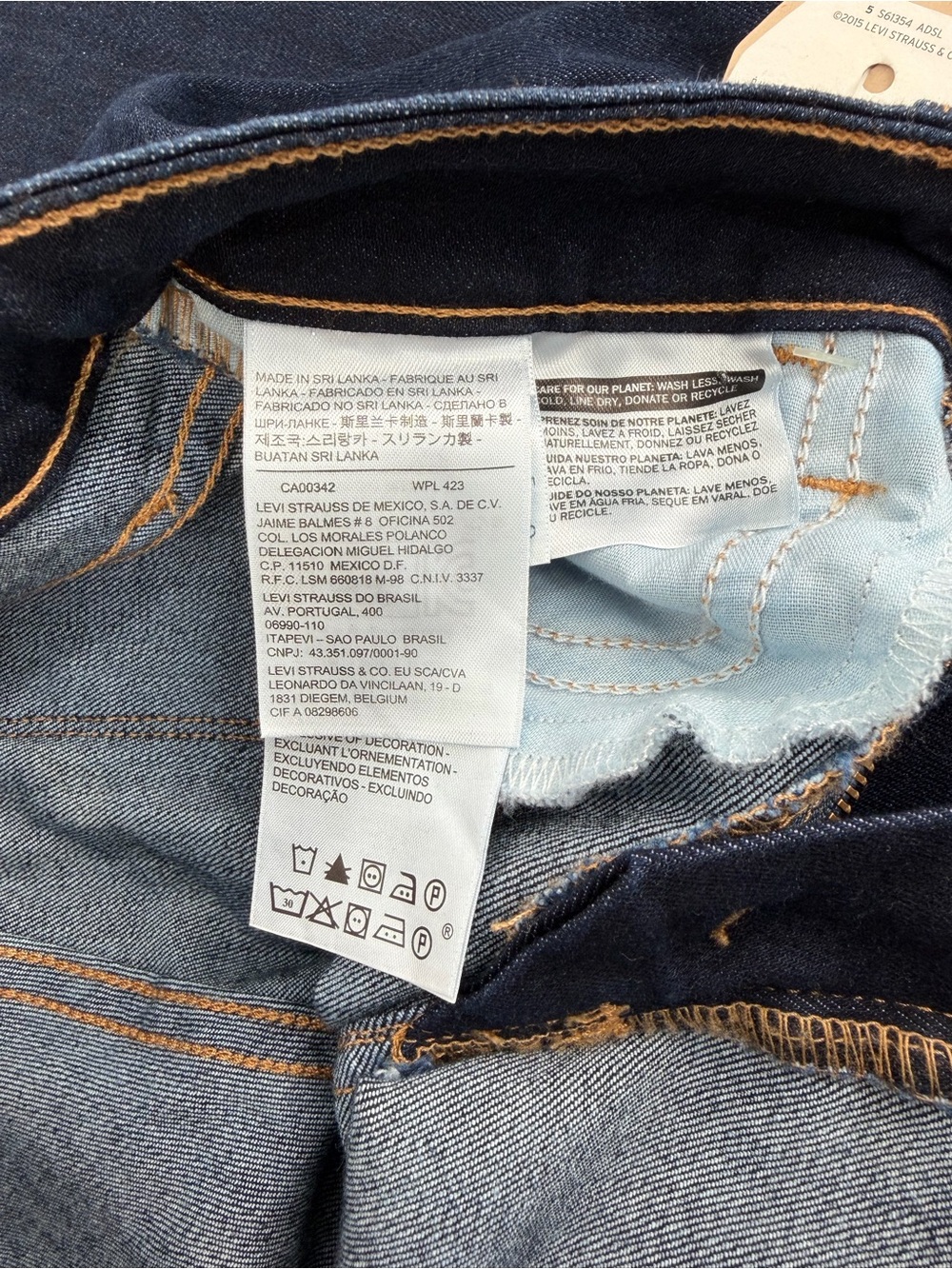 Levi’s 535 Super Skinny Jeans Womens 25x30 Dark Wash Blue Denim Stretch NWT - Picture 7 of 16
